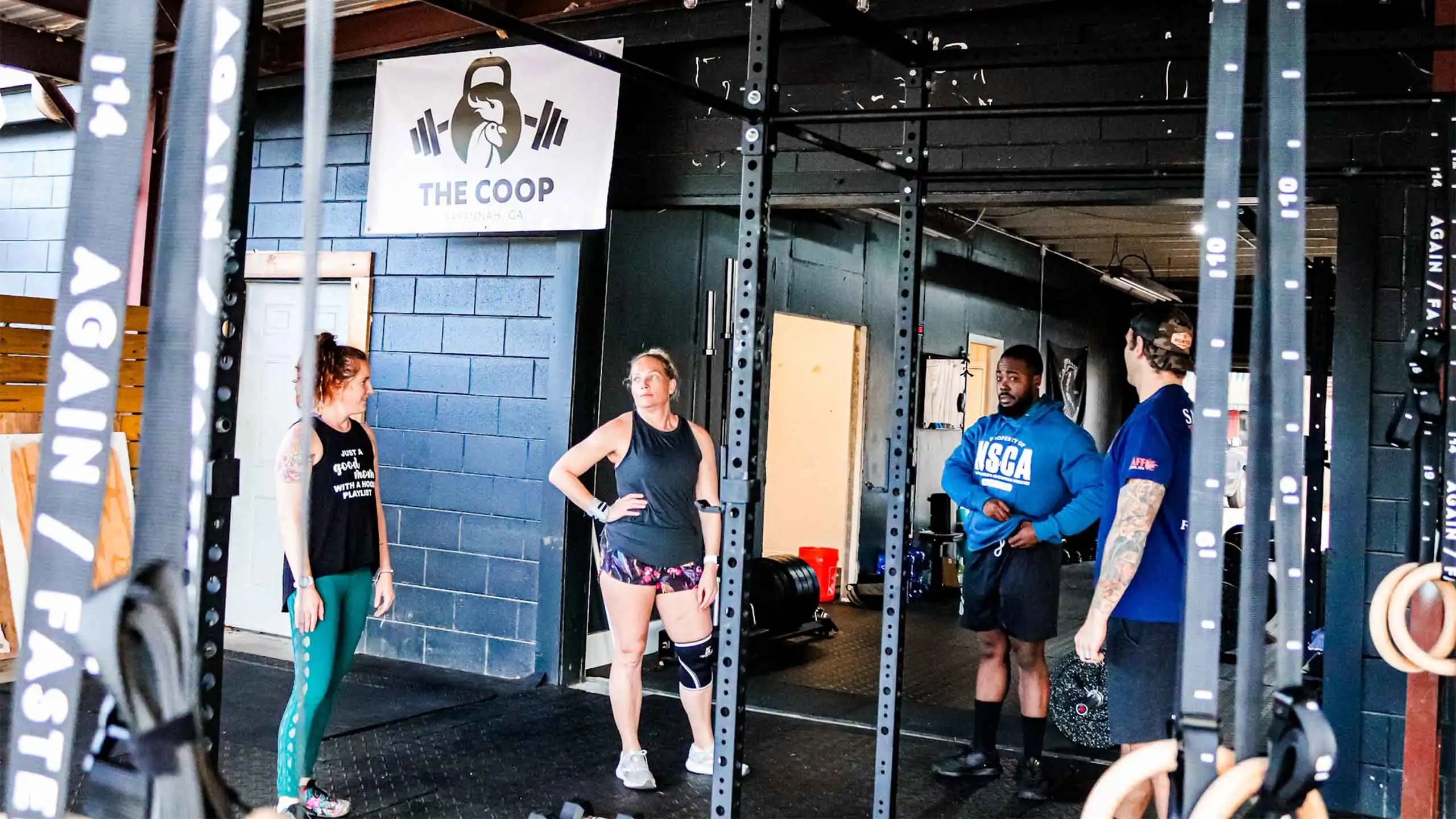 Athletic coach prepares attendees of FREE Savannah Workout at The Coop Gym